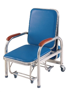 Picture of 4pcs Wheels Folding Hospital Furniture Chairs With Stainless Steel Frame