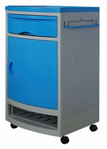 Removable Medical Hospital Bedside Cabinet Furniture With Wheels And Drawer の画像