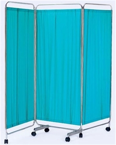 Picture of Three Folding Waterproof Bed Screen For Hospital Ward   Medical Hospital Furniture