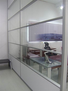 Picture of glass partition wall