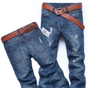 Изображение Wholesale 2013 New Blue Color Classic Men Straight Jeans G110