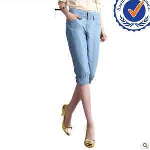 Picture of 2013 new arrival fashion design 100 cotton fashion lady capri jeans LJ032