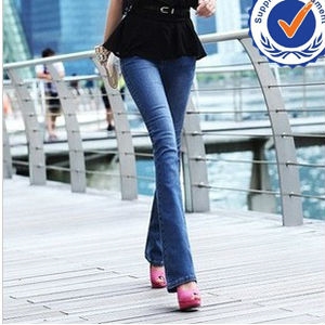 Изображение 2013 new arrival fashion design wholesale flare jeans for woman FL008
