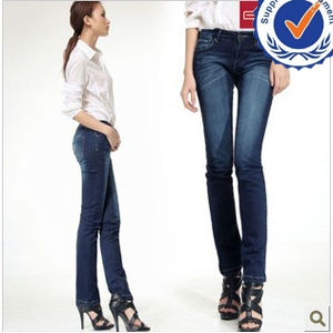 Image de 2013 new arrival fashion design 100 cotton fashion lady straight jeans LS005