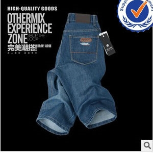 Изображение 2013 new arrival fashion design cotton men middle jeans welcome OEM and ODM MM001