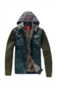 Изображение Fashion Style Jean Jacket With Hoodie For Men