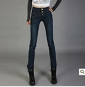 Изображение new fashion design lady boot cut jeans, welcome OEM and ODM WB018