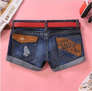 pocket design jeans short for lady JS010