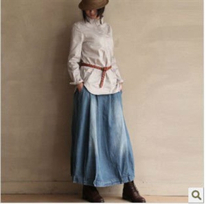 long jeans dress for lady LS009