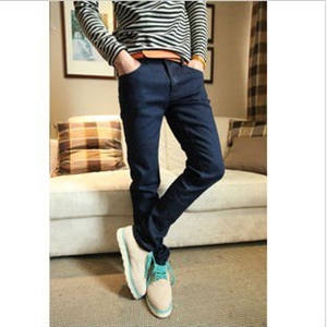 Picture of dark blue men slim jeans MK009