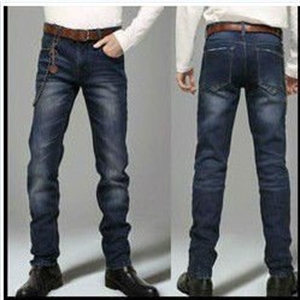 Изображение 2012 new design fashinable straight men jean pants with perfect wash, can be customized ms-003