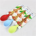 Picture of silicone spoon with bamboo handle