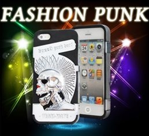 Punk iPhone 4S Protective Cases Dust Proof With Skull For Woman の画像