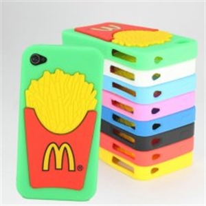 Mcdonald's Colors Durable iPhone 4S Silicone Cases With Lines Clearly Visible Design