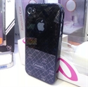 Image de Innovative Chanel Design Metal + Dimond iPhone 4S Protective Cases with Dust Proof Cover