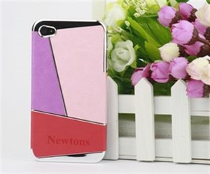 Picture of New Arrial generous Newtons Three Parts Pattern Electroplating Fabric Case for iPhone 4/4S