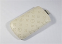 Picture of New Arrial LV iPhone 4 leather case black with LV logo on it