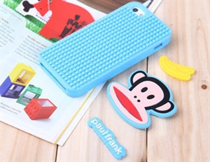 Picture of Cute Monkey iPhone 5S Protective Cases Silicone Pink / Sky Blue Color