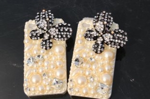 Picture of Pearl Butterfly Jewellery Apple Bling Bling iPhone 4 4s Cases Cell Phone Back Cover