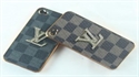 Image de Chanel Brand Plating PC Border iPhone4 Leather Cases With LV Pattern