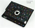 LV scrawl patterns leather case cover for ipad2