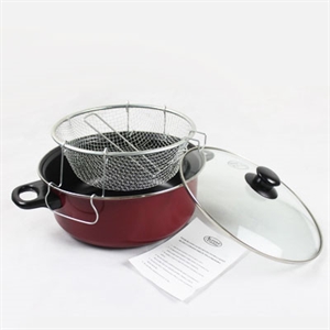 Image de Fryer Pot with Rack and Glass Lid