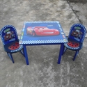 Car Style wooden table and chairs Set の画像