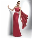 Picture of P2323 2012 Hot Sale Custom Made One Shoulder Sash Beaded Pleated Evening DressP2323