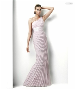 LE11 2012 Hot Sale Custom Made One Shoulder Sash Tiered Pleated Mermaid Evening DressLE11