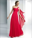 Изображение LE27 2012 Hot Sale Custom Made One Shoulder Pleated Chiffon Evening DressLE27
