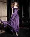 Изображение L980 2012 Professional OEM Custom Made Purple Cap Sleeve Chiffon Evening DressL980