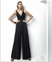 Image de L990 2012 Hot SaleCustom Made Fashion V-neck black Chiffon Mother DressL990