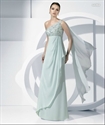 Image de LE9 2012 Latest Hot Sale Custom Made One Shoulder Beaded Chiffon Evening DressLE9