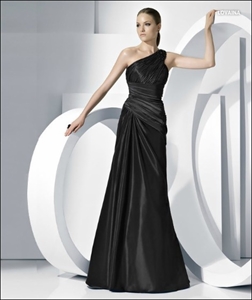 Picture of LE24 2012 Popular Custom Made One shoulder Pleated Sheath Mother DressLE24