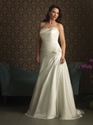 Picture of W264 2012 hot sale custom made plus size satin handmade flower Wedding DressW264