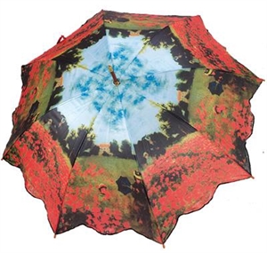 Picture of auto open full printing wooden umbrella