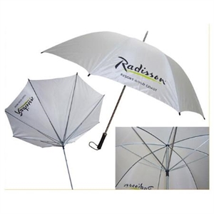 Picture of white manual open windproof golf umbrella