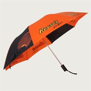 ORANGE Compact Folding Wind Resistant auto-open RAIN UMBRELLA の画像