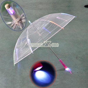 Image de Colorful Flash LED transparentPOE Umbrella with Torch