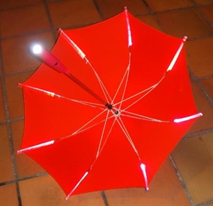 Picture of Long Handle flashlight ribs LED Umbrella with torch handle