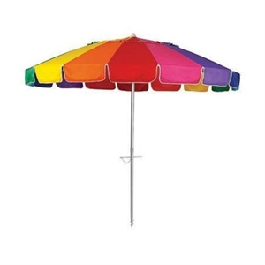 Picture of 16ribs rainbow beach parasol with aluminum pole