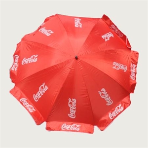 Picture of coca-cola brand red beach umbrella sun umbrella parasol