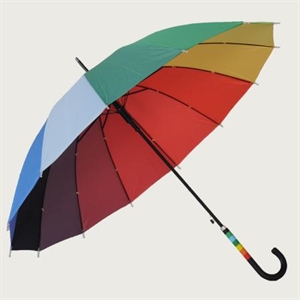 Picture of 27inch*14K colorful rainbow straight umbrella/rainbow umbrella