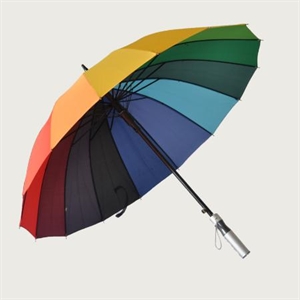 Picture of colorful big size rainbow straight umbrella
