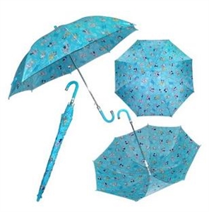 Cartoon pattern fabric kids straight umbrella