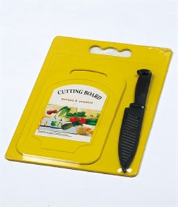 Picture of 3PCS PLASTIC CUTTING BOARD W KNIFE