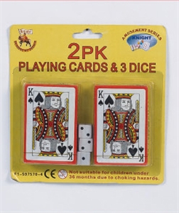 2PC PLAYING CARDS WITH 3 DICE