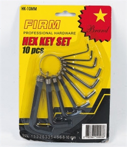 Image de 10PC HEX KEY WRENCH SET