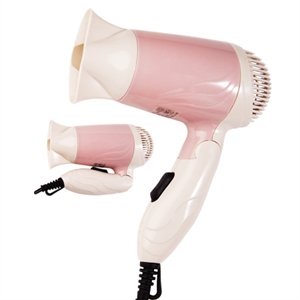 Foldable travel and household hairdryer